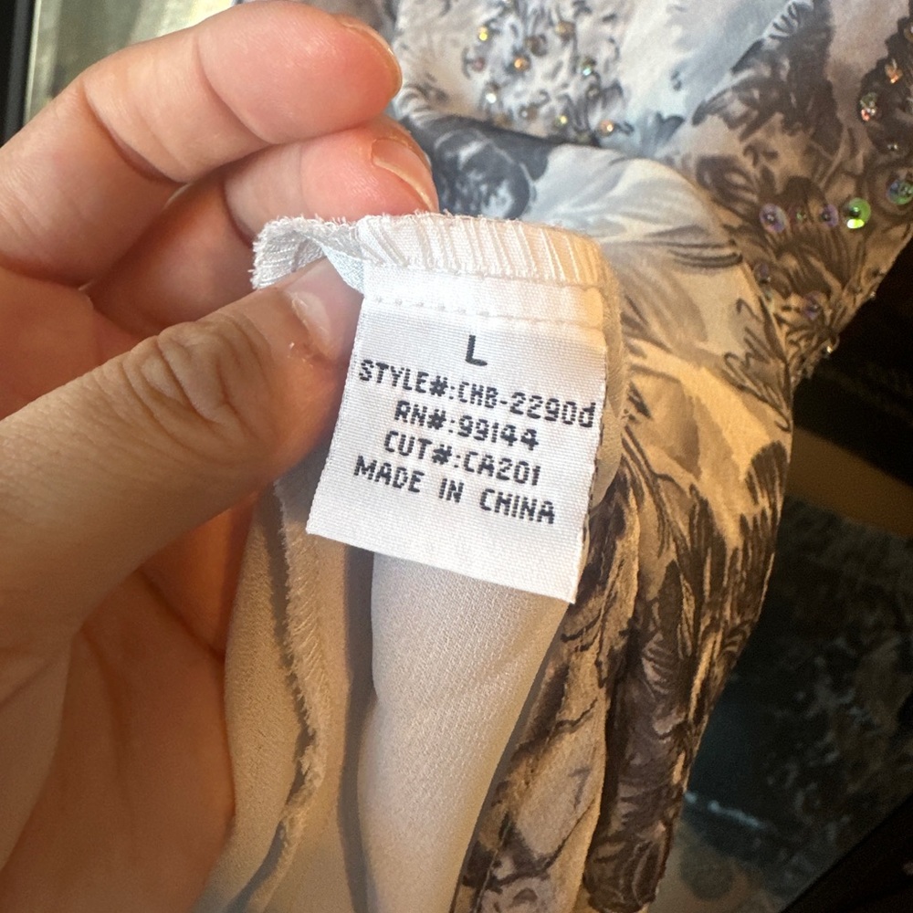 Lapis Silk Black and Grey Floral Dress - Picture 10 of 14